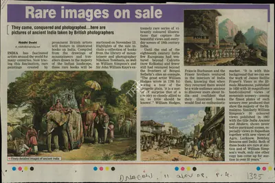 Riddhi Doshi (Reporter), Rare Images on Sale, 2008, Newspaper Clipping
