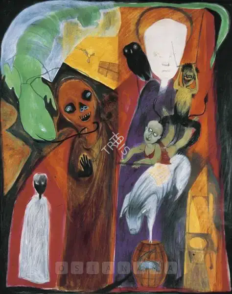 Rodwittiya, Rekha (Artist). Interim Of Time, late 1980s | Painting, Os.Del/15.07.08, 2008 · Osian's
