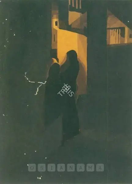 Gaganendranath Tagore (Artist), Two Figures, Painting