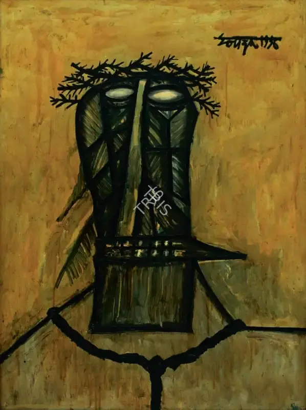F.N. Souza (Artist), Crowned Christ, Painting