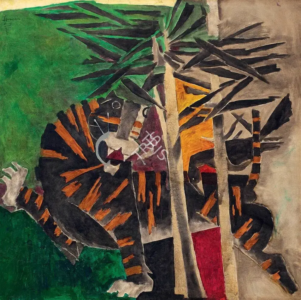 Husain, M.F. (Artist). Untitled, c.1980 | Painting, AG.Onl/28.10.23, 2023 · Asta Guru