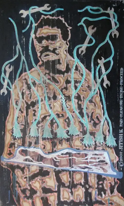 Jitish Kallat (Artist), Pain-Pleasure-Pause-Proceed, 2002, Painting