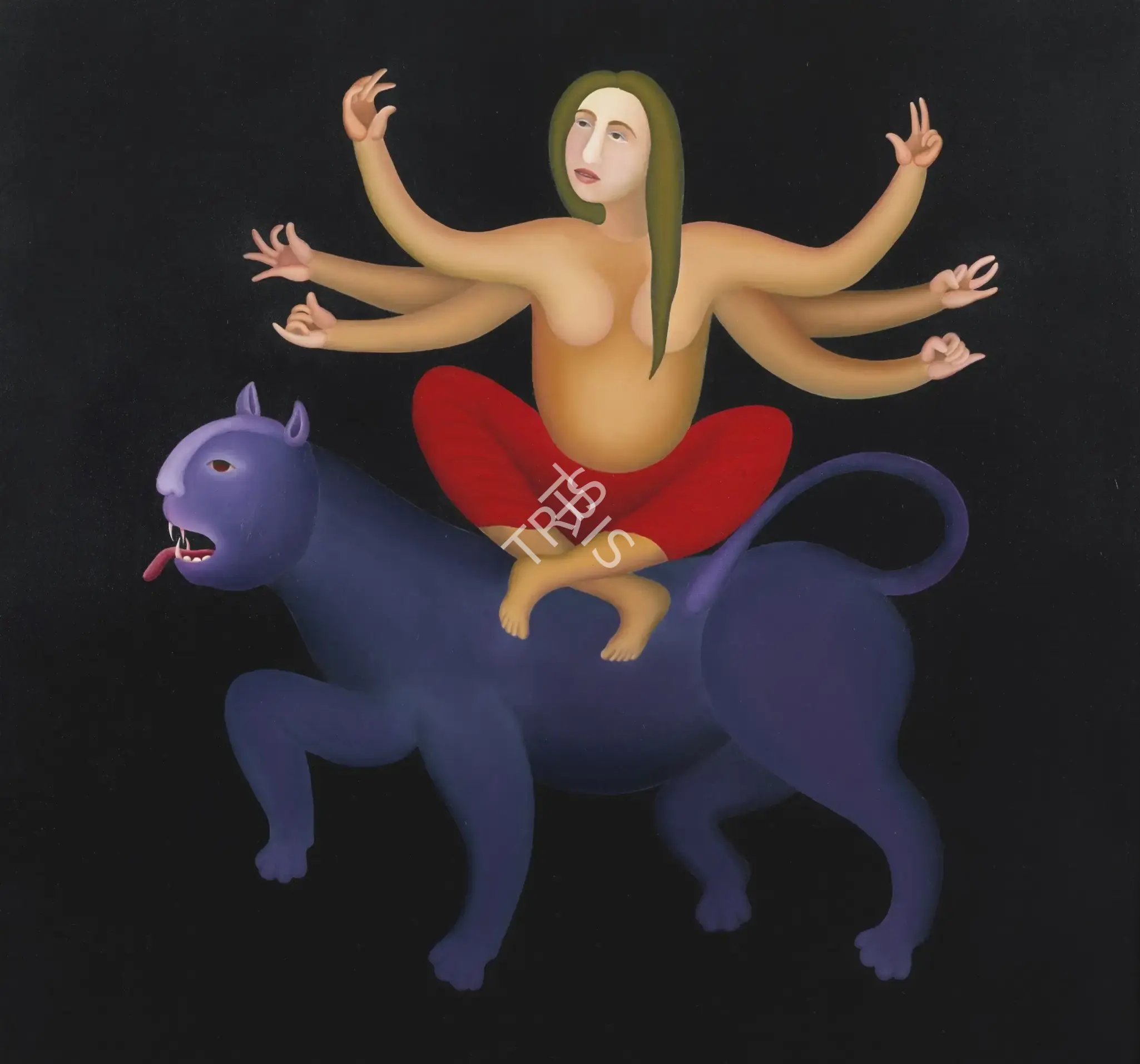 Bawa, Manjit (Artist). The Black Devi, 1979 | Painting, 2013 · Sotheby's