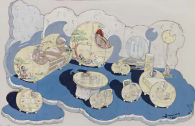M.F. Husain (Artist), Untitled (Nursery Cartoon), 1943, Painting