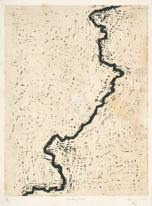 Hashmi, Zarina (Artist). Dividing Line, 2001 | Graphic Art, Pu.Mum/06.03.25, 2025 · Pundole