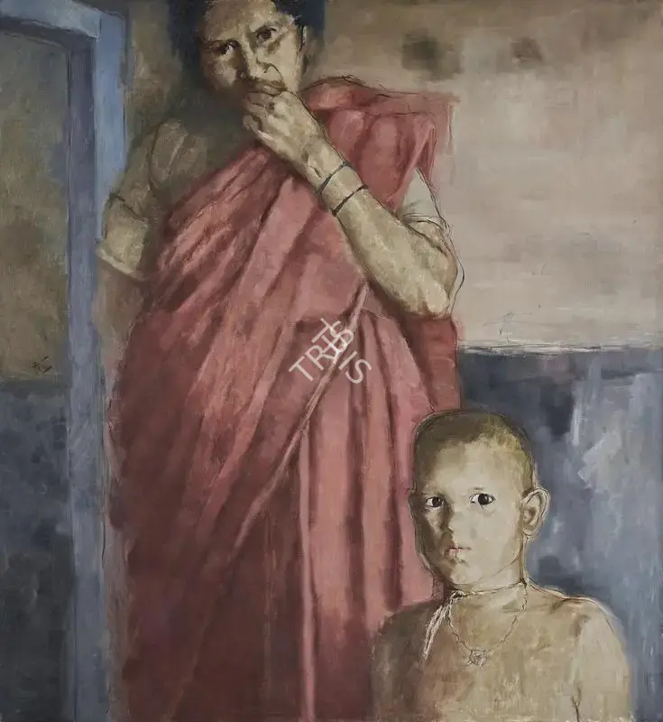 K.T. Shivaprasad (Artist), Naseema and her Mother, Painting