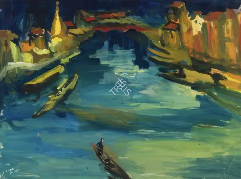 H.A. Gade (Artist), Untitled (Kashmir), 1950, Painting