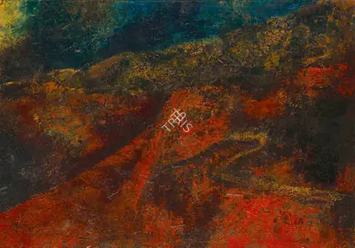 Akbar Padamsee (Artist), Landscape, 1963, Painting
