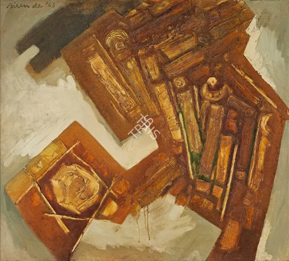 Biren De (Artist), Kathakali Dancer, 1963, Painting