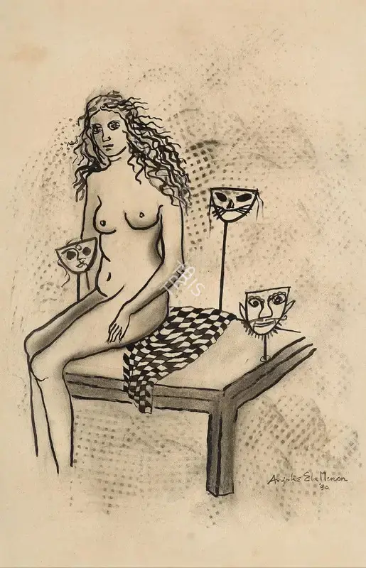 Anjolie Ela Menon (Artist), Untitled, 1990, Painting
