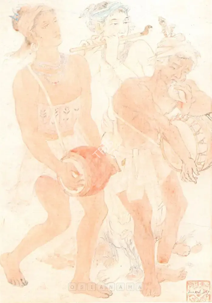 Mukul Dey (Artist), Musicians And Dancers, Painting