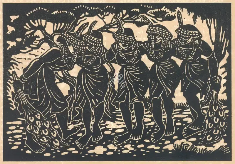 Chittaprosad (Artist), The Muriya Girls, Graphic Art
