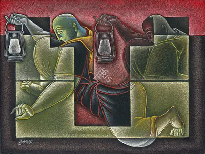 Gujral, Satish (Artist). Untitled, 2003 | Painting, AG.Onl/28.12.22, 2022 · Asta Guru