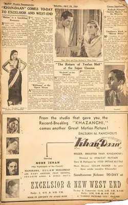 "khilauna" at the Opera House, 1942, Film Review