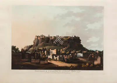 Unknown (Printmaker), Fortress of Gwallior, 1804, Aquatint