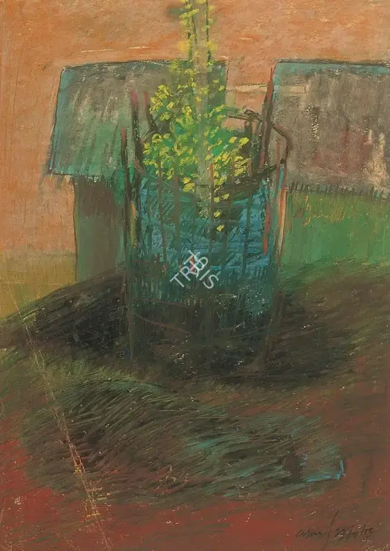 Gopal Ghose (Artist), Landscape, 1958, Painting