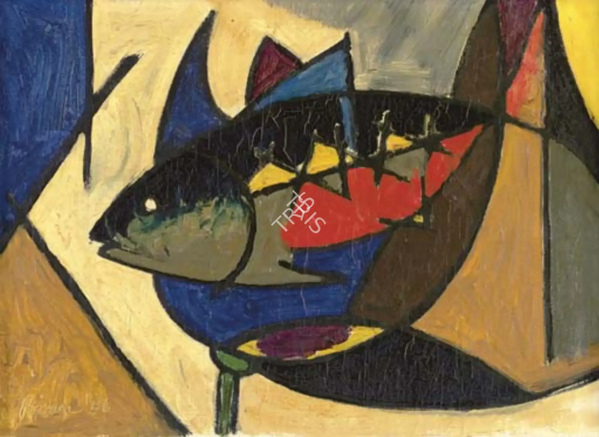 Biren De (Artist), Untitled, 1956, Painting