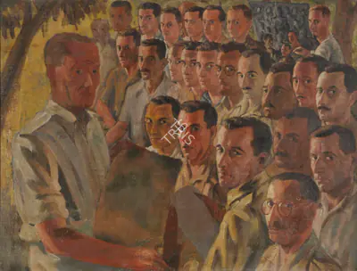 Unknown (Artist), Untitled (Murart - Prisoners of War), 1940, Painting