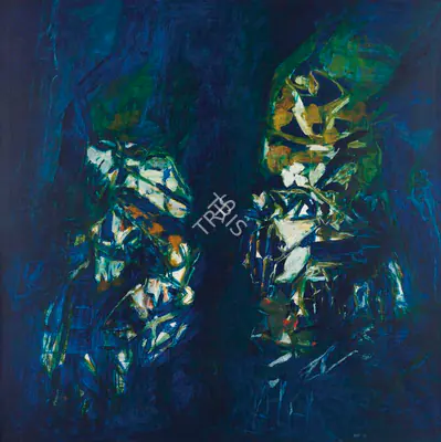 Raza, S.H. (Artist). La Mer. Acrylic on canvas, 1974 | Painting | FineArts | 00337743