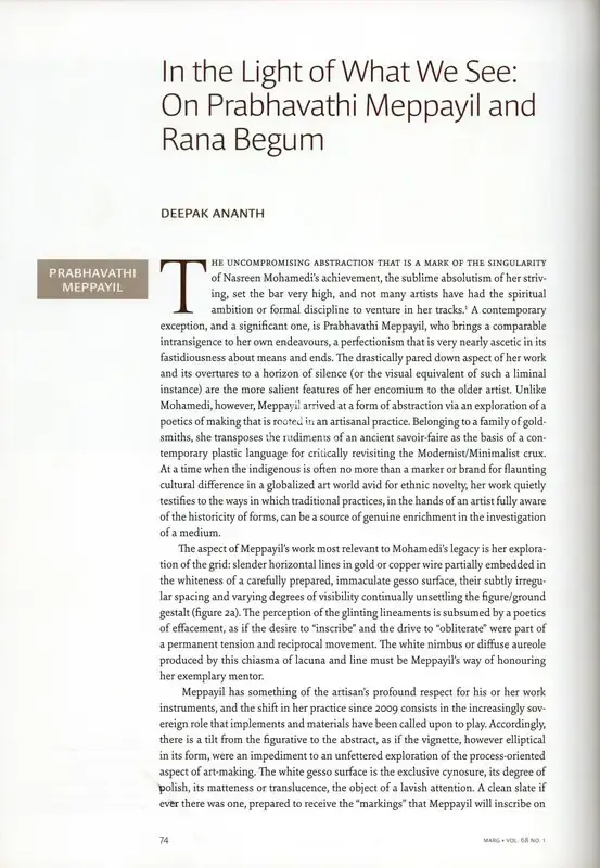 Deepak Ananth (Essayist), In the Light of What We See, 2016, Essay