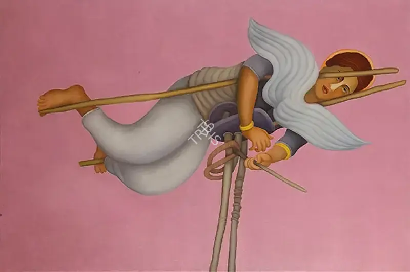 Bawa, Manjit (Artist). Untitled (Acrobat), 1995 | Painting, 2015 · Saffronart