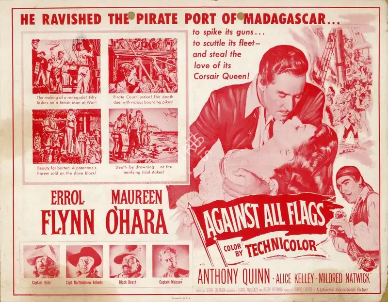 George Sherman (Director), Against All Flags, 1952, Handbill