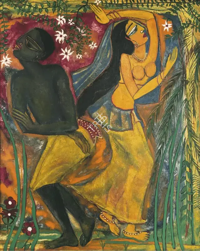 Uma Gautam (Artist), Untitled (Couple), 2005, Painting