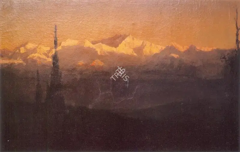 Mazumdar, Hemendranath (Artist). Mountain Landscape, n.d. | Painting, So.Del/09.10.92