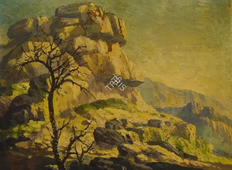 Roy Chowdhury, D.P. (Artist). Hillscape, n.d. | Painting, So.NeY/21.03.22, 2022 · Sotheby's