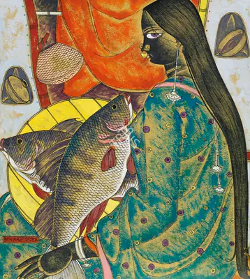 A.A. Almelkar (Artist), Untitled (Meenakshi), Painting