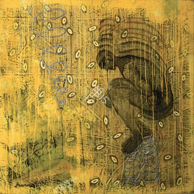 Iranna, G.R. (Artist). Bouncer, 2003 | Painting, Os.Del/18.03.08, 2008 · Osian's