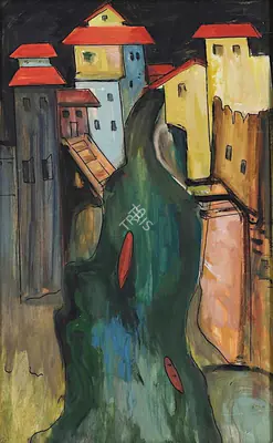 Gade, H.A. (Artist). Untitled, c.1950s | Painting, Sa.Mum/06.04.22, 2022 · Saffronart