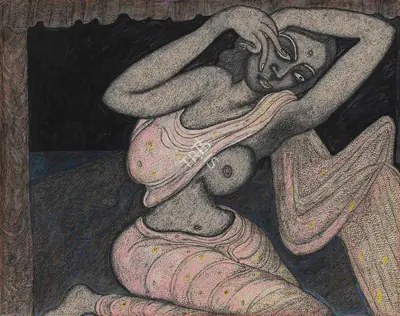 Chowdhury, Jogen (Artist). Dancer, 1999 | Painting, Sa.Mum/15.12.21, 2021 · Saffronart