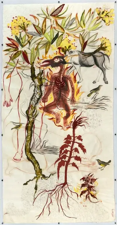 Mithu Sen (Artist), The Ex-River Guide, 2014, Painting