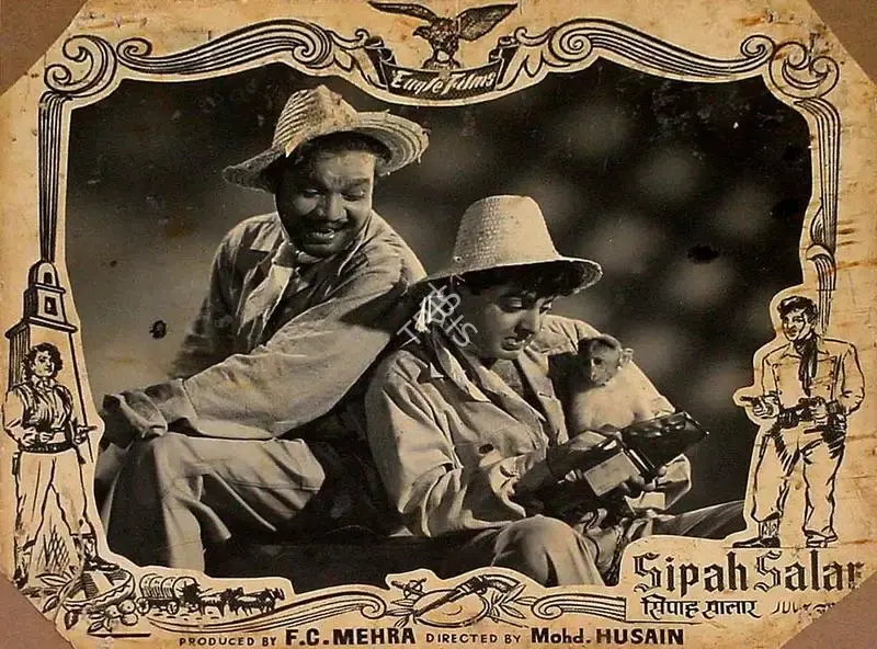 Mohammed Husain (Director), Sipah Salar, 1956, Lobby Card