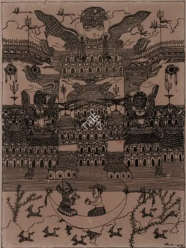 Ramanujam, K. (Artist). Untitled, 1972 | Drawing, Sa.Mum/15.02.14, 2014 · Saffronart