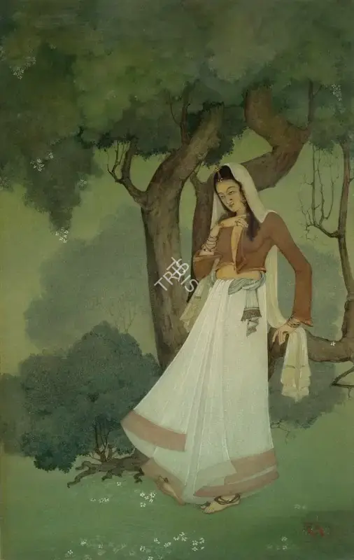 Kshitindranath Majumdar (Artist), Untitled, 1949, Painting