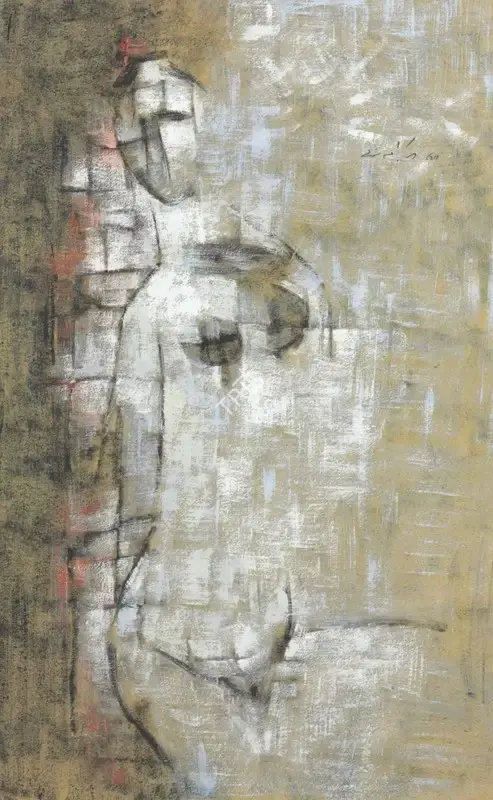 G.R. Santosh (Artist), Untitled (Nude), 1960, Painting