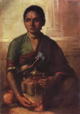 A.X. Trindade (Artist), Hindu Girl, 1929, Painting