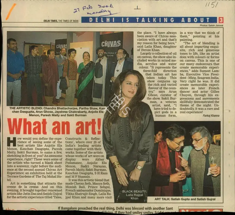 Pankaj Khanna (Reporter), What an Art!, 2006, Newspaper Clipping