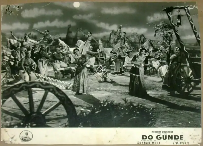 Sohrab Modi (Producer), Do Gunde, 1959, Lobby Card