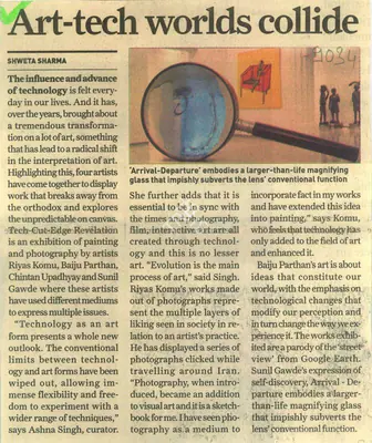 Shweta Sharma (Reporter), Art-Tech Worlds Collide, 2011, Newspaper Clipping