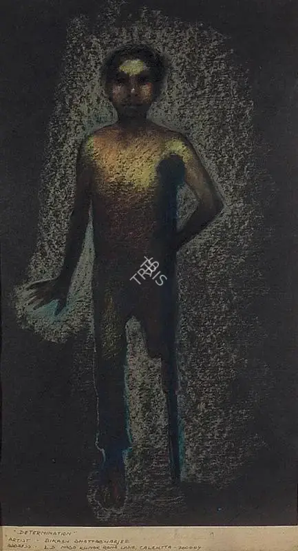 Bikash Bhattacharjee (Artist), Determination, 1965, Drawing
