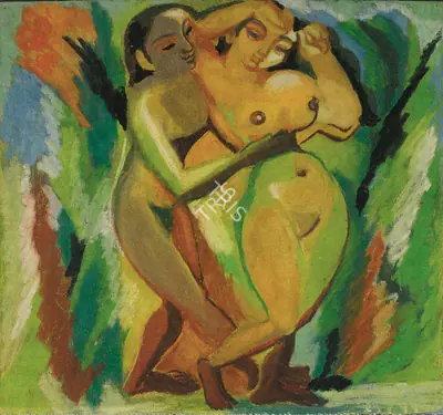 Chittaprosad (Artist), Lovers, Drawing