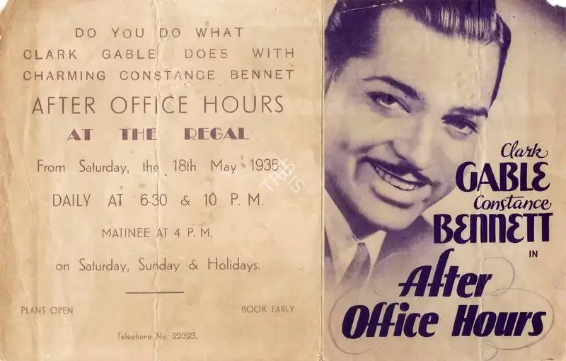 Bernard H. Hyman (Producer), After Office Hours, 1935, Handbill