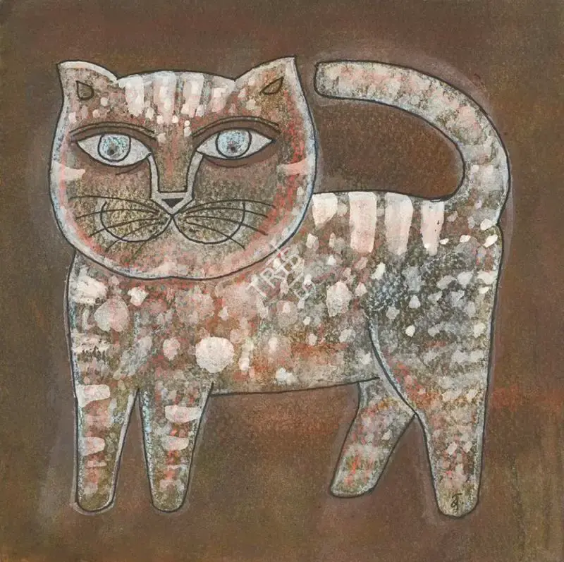Badri Narayan (Artist), Tom-Cat, 1989, Painting