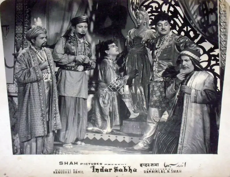 Ramniklal N. Shah (Producer), Indar Sabha, 1956, Lobby Card