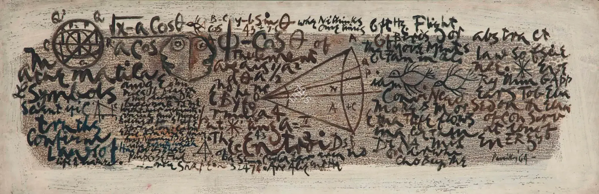 Paniker, K.C.S. (Artist). Word & Symbols - VI, 1964 | Painting, Ch.Mum/19.12.13, 2013 · Christie's