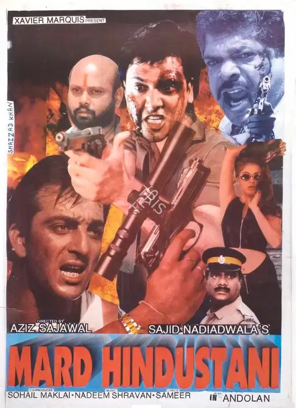 Sajid Nadiadwala (Producer), Andolan, 1995, Full Sheet Poster