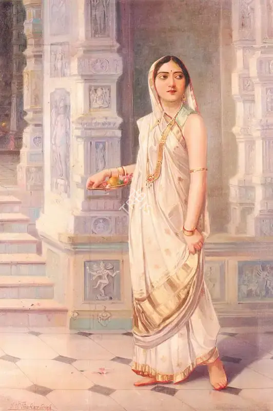 Sardar Sobha Singh (Artist), At The Temple Door, 1934, Painting